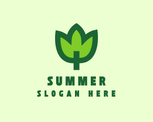 Green Eco Leaf logo design