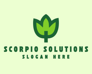 Green Eco Leaf logo design