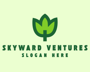 Green Eco Leaf logo design