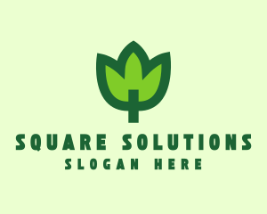 Green Eco Leaf logo design