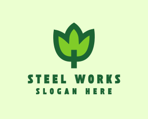 Green Eco Leaf logo design