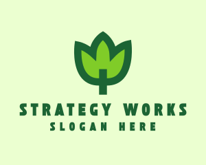 Green Eco Leaf logo design