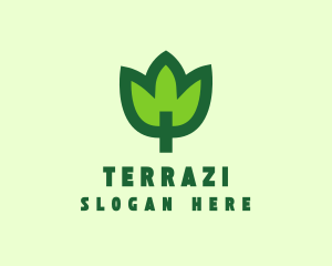 Green Eco Leaf logo design