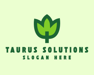 Green Eco Leaf logo design