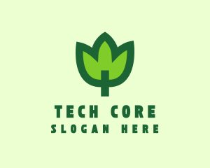 Green Eco Leaf logo design