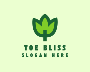 Green Eco Leaf logo design