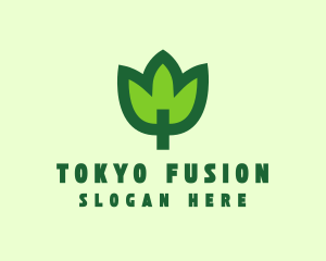 Green Eco Leaf logo design