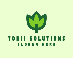 Green Eco Leaf logo design