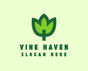 Green Eco Leaf logo design