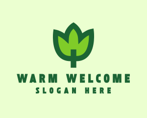 Green Eco Leaf logo design