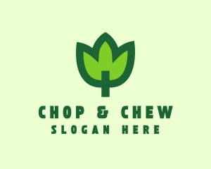 Green Eco Leaf logo design