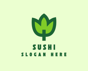 Green Eco Leaf logo design