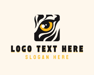 Orange Eye - Tiger Eye Zoo logo design