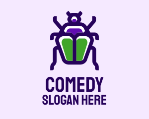 Violet Beetle Insect Logo