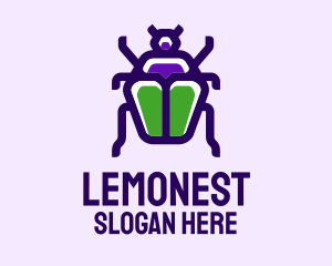 Kids - Violet Beetle Insect logo design