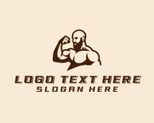 Bodybuilder - Bodybuilding Gym Trainer logo design