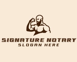 Strong - Bodybuilding Gym Trainer logo design