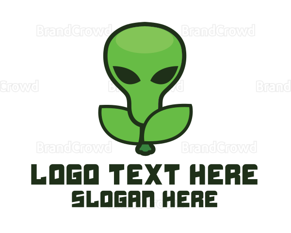 Green Alien Fruit Logo