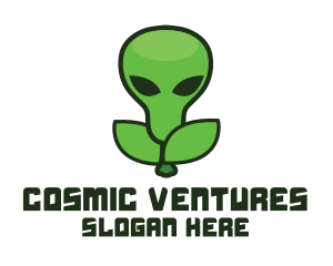 Alien - Green Alien Fruit logo design