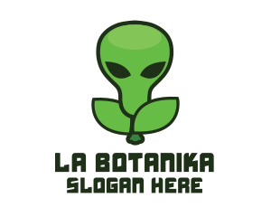 Green - Green Alien Fruit logo design