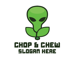 Pear - Green Alien Fruit logo design