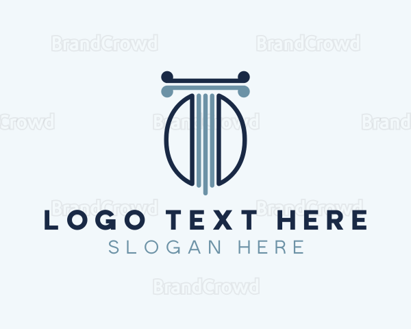 Column Pillar Letter T Logo