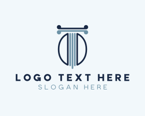 Architecture - Column Pillar Letter T logo design