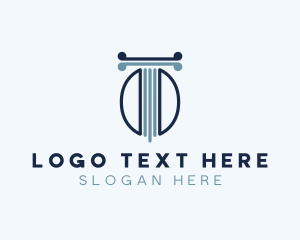 Financial - Column Pillar Letter T logo design