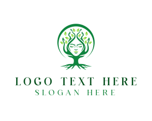 Counseling - Wellness Tree Woman logo design
