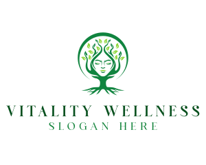 Wellness Tree Woman logo design