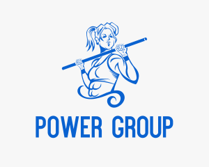 Woman Pole Vaulter Logo
