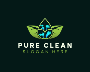 Leaf Clean Housekeeping logo design