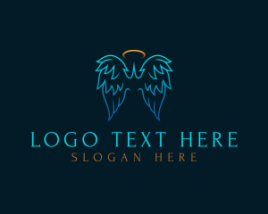 Flying - Holy Angelic Wings logo design