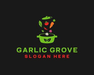 Garlic - Healthy Vegetable Pot logo design