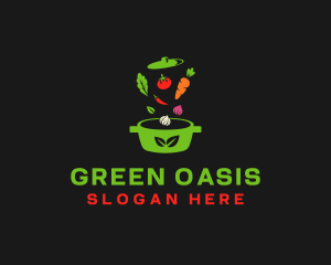 Healthy Vegetable Pot logo design