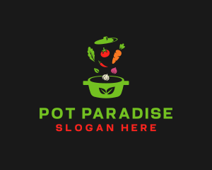 Pot - Healthy Vegetable Pot logo design