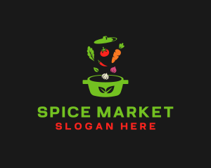 Healthy Vegetable Pot logo design