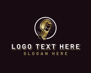 Chat - Microphone Broadcast Media logo design