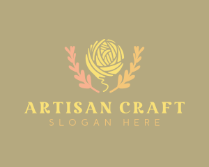 Flower Yarn Fiber logo design