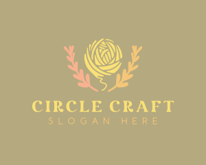 Flower Yarn Fiber logo design