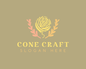 Flower Yarn Fiber logo design