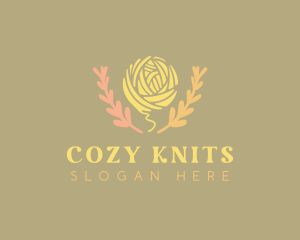 Flower Yarn Fiber logo design