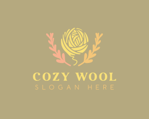 Flower Yarn Fiber logo design