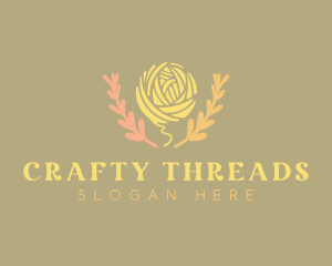 Flower Yarn Fiber logo design