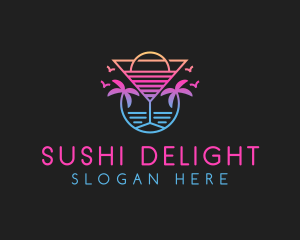 Sunset Cocktail Beach Resort  logo design