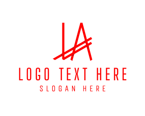Entrepreneur - Apparel Company Letter LA logo design