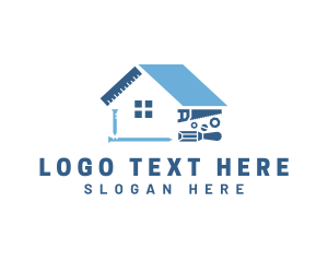 Plumbing - House Tools Contractor logo design