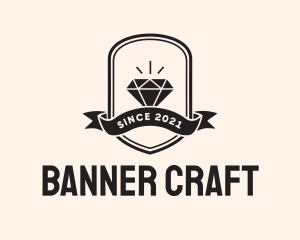 Banner - Diamond Gem Jewel Banner logo design