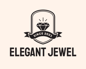 Diamond Gem Jewel Banner logo design