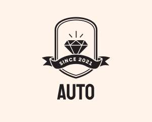 Antique - Diamond Gem Jewel Banner logo design
